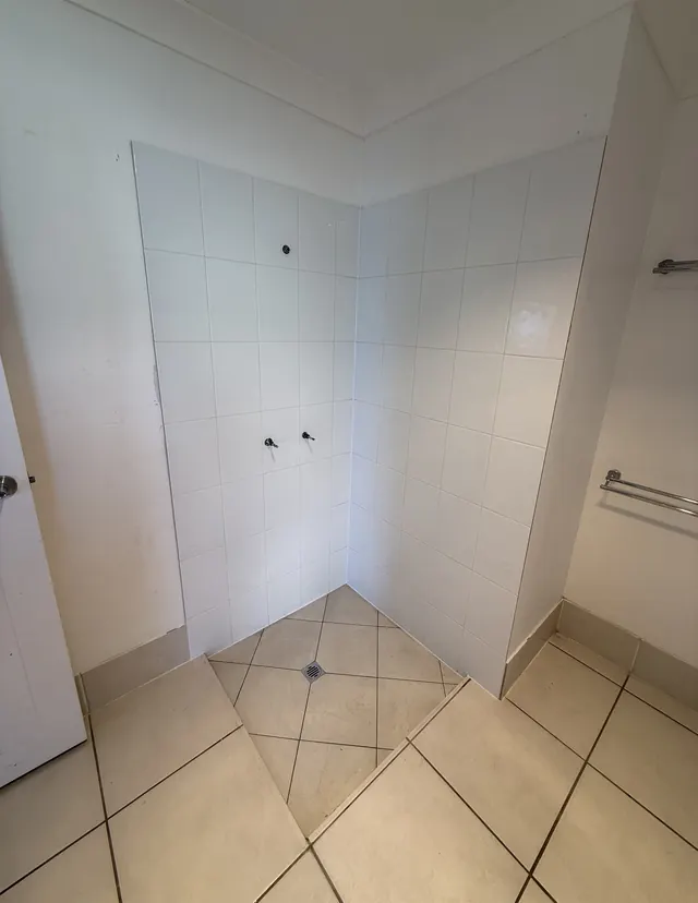 Finished tiled shower